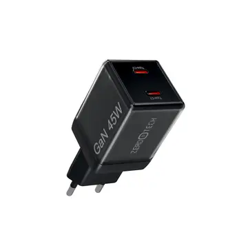 شاحن كريستال 45 وات من زيروتك اسود ZA-45B