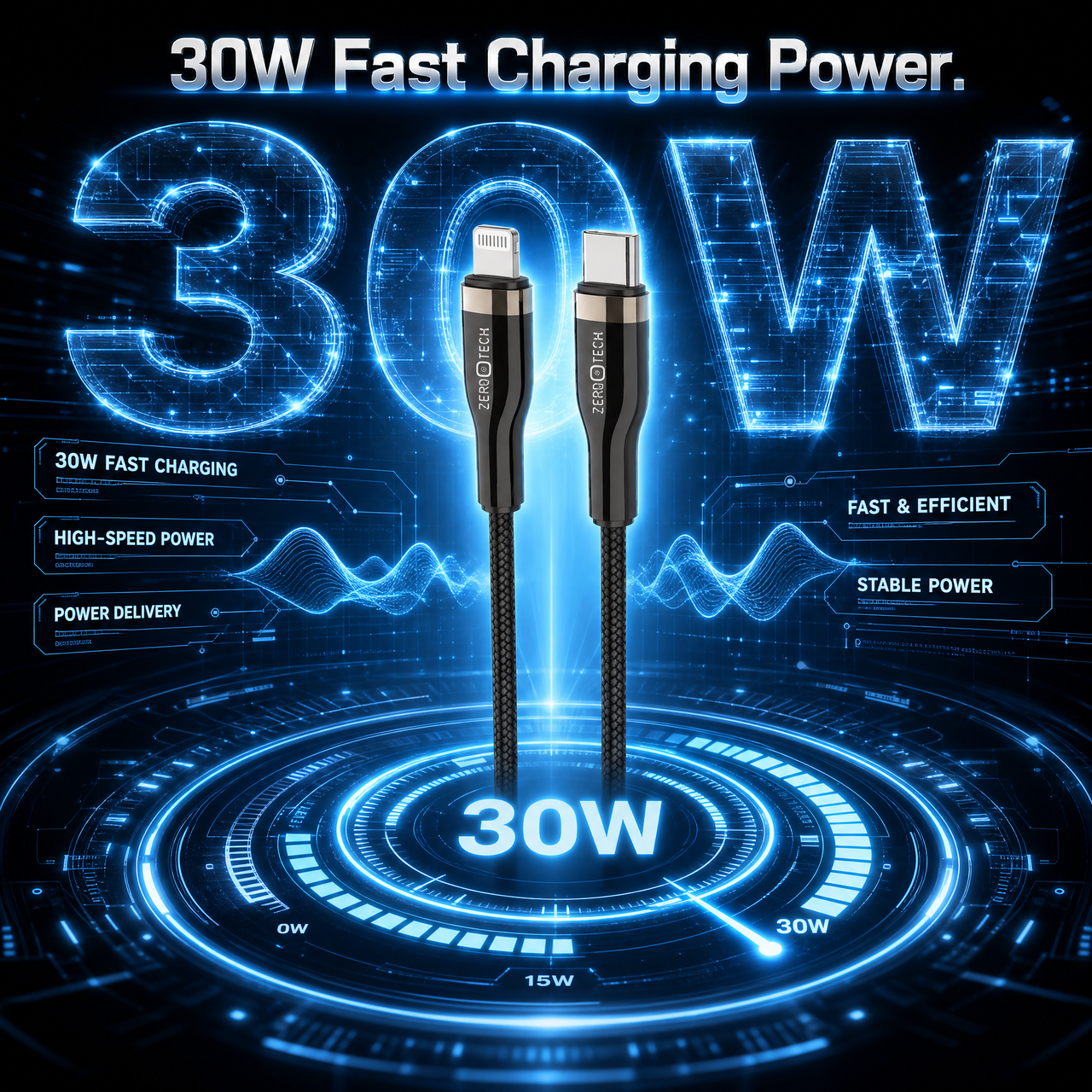 كابل زيروتك تايب سي 60 وات ZPCC-CL271Z